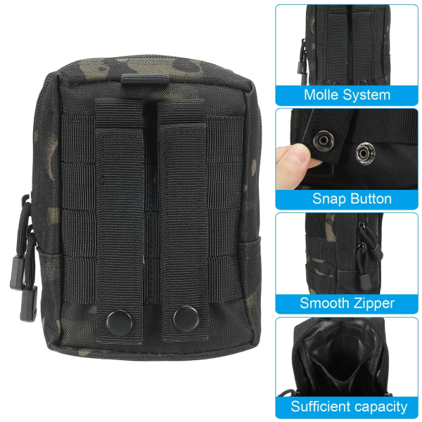 Підсумок Mini-IFAK Multicam Black (чорний мультикам, dark multicam) міні (11x15x6) на MOLLE, Нейлон 600D, з термоізоляцією EPE
